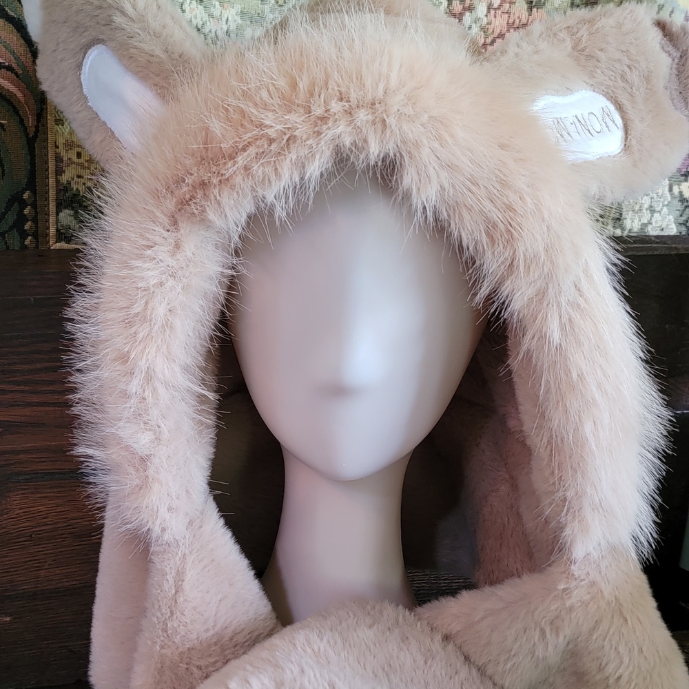 Faux Fur Animal Ear Hood